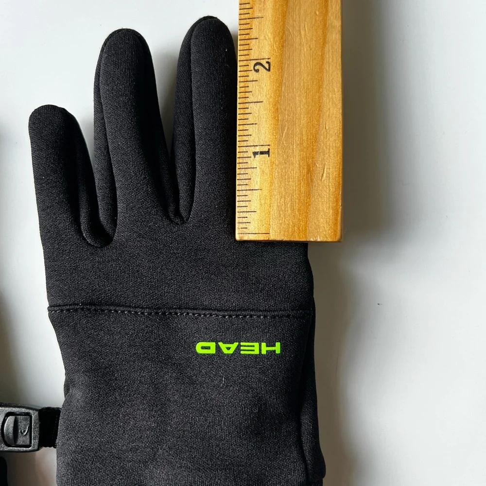HEAD Brand Black and Neon Green Kids’ Touchscreen Gloves